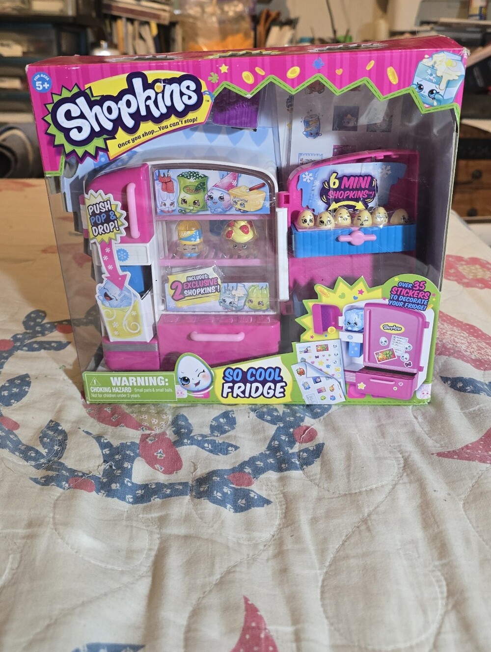 Shopkins So Cool Fridge Playset - Pink and Blue